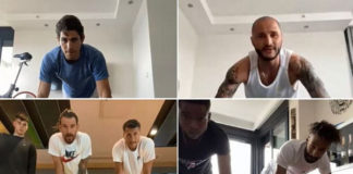 Antalyasporlu oyuncuların evden antrenman halleri