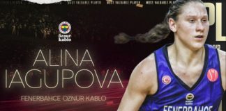 TBF’den Fenerbahçeli Iagupova’ya tebrik