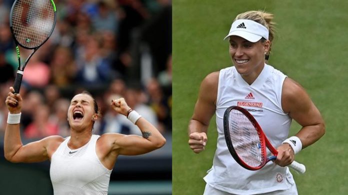 Aryna Sabalenka ve Angelique Kerber, Wimbledon'da yarı finalde