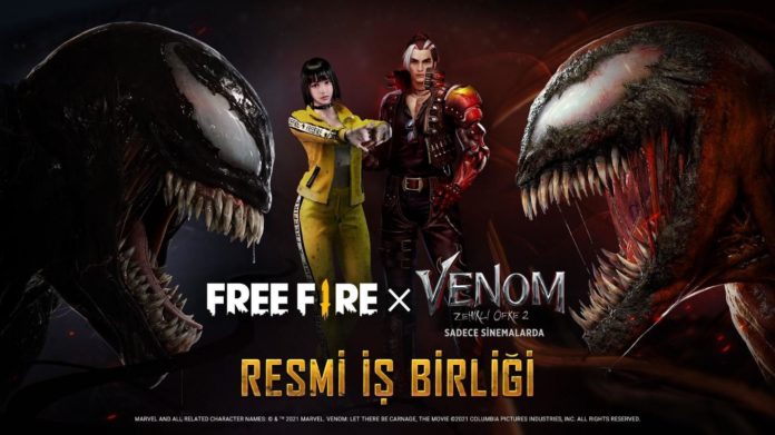 Free Fire ve Venom resmi iş birliği ile fırsatları kaçırma