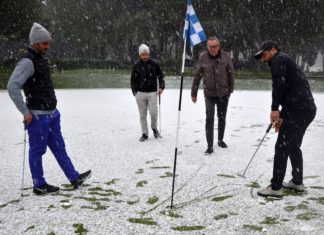 80 bin Euro'luk golf turnuvası 1 günlük kar engelinden sonra başladı