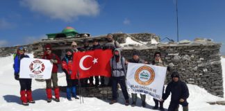 Milaslı dağcılar şehitler anısına Madran Dağı'na tırmandı