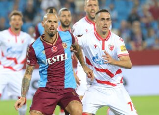 Trabzonspor – Kızılyıldız maçından kareler! (VİDEO)