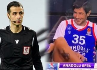 Mete Kalkavan Anadolu Efes formasıyla Galatasaray maçında