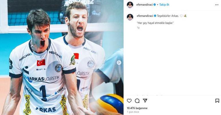 Milli voleybolcu Efe Mandıracı İtalyanın Piacenza takımına transfer oldu