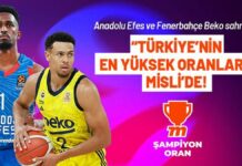 Anadolu Efes ve Fenerbahçe Beko sahnede, “Türkiye’nin En Yüksek Oranları” Misli’de! – Basketbol Haberleri